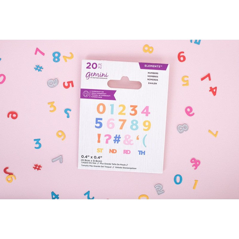 Mini Juego De Troqueles Numeros (20 Pcs)