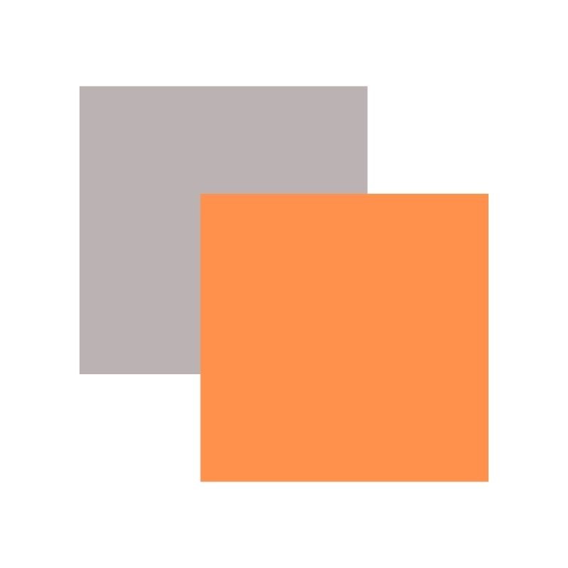 VINILO ADHESIVO PLATEADO Y NARANJA 30.5 X 30.5 CM (2 PCS)