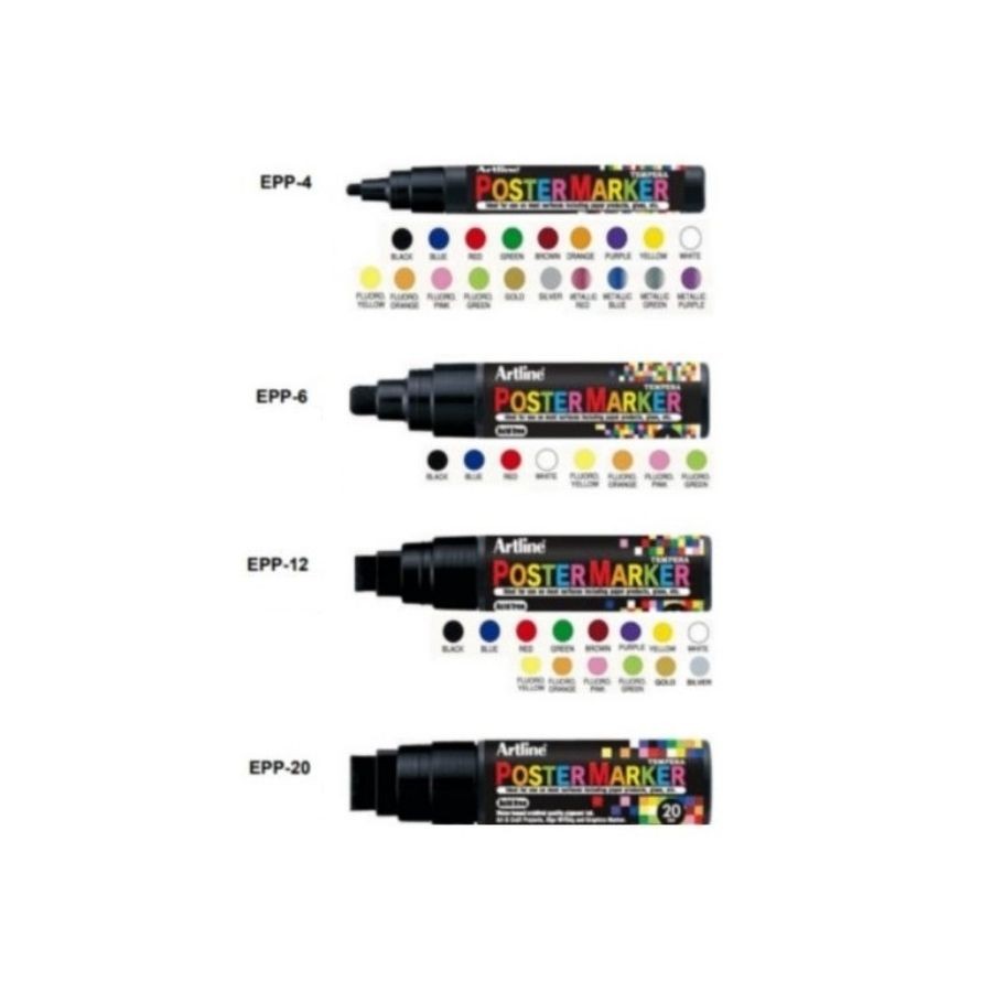 Marcador De Tempera Poster Marker 12Mm Blanco Epp-12