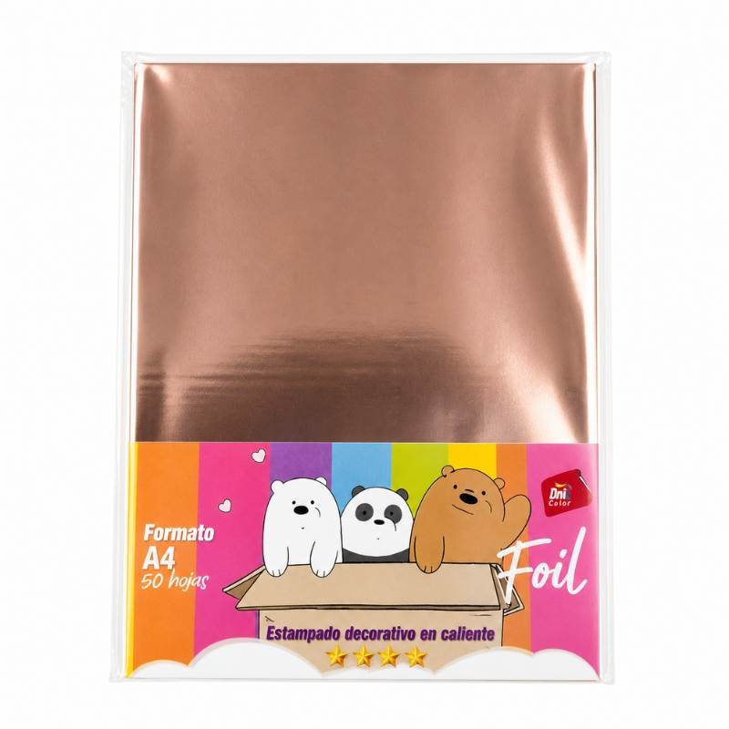 Foil Colores Mix A4 para Estampado en Caliente x50 hojas