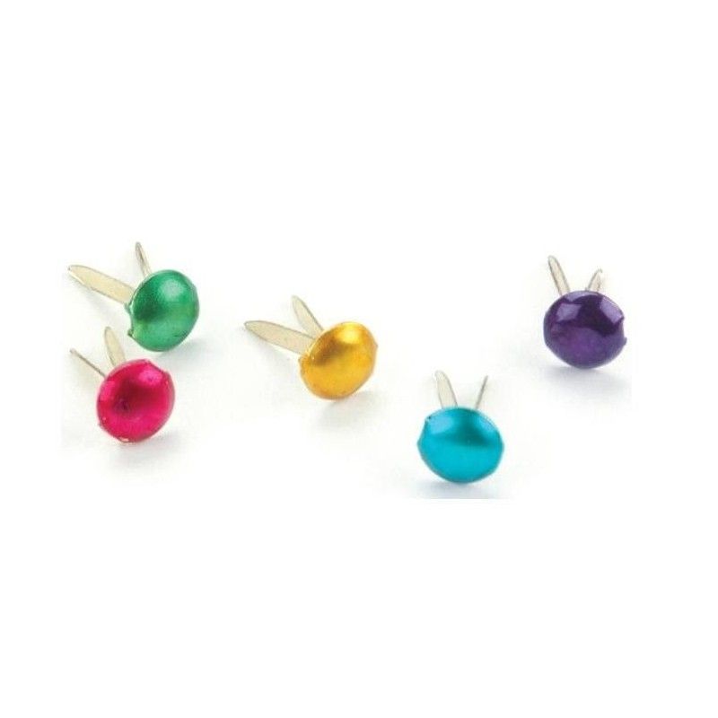 Mini Brads Colores Metalizad 3Mm (100 Pcs)
