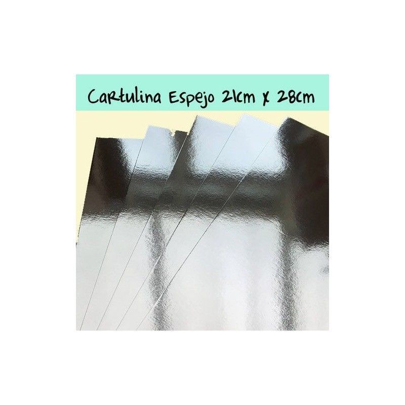 Cartulina Espejo Plata 21Cm X 27Cm (10 Pcs)