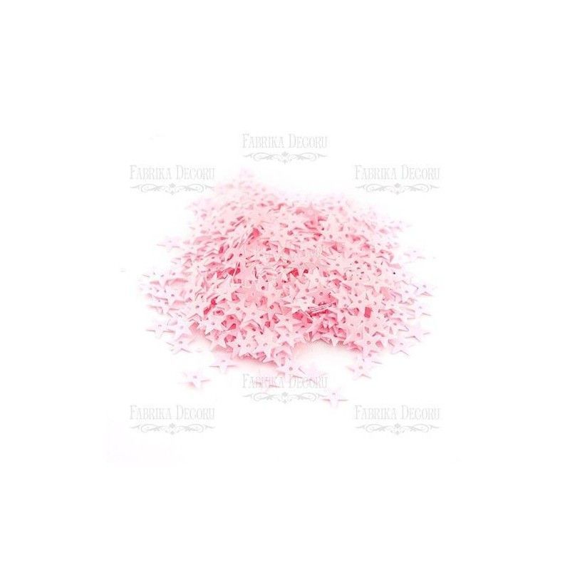 Lentejuelas Estrellas Rosa (7 Mm)