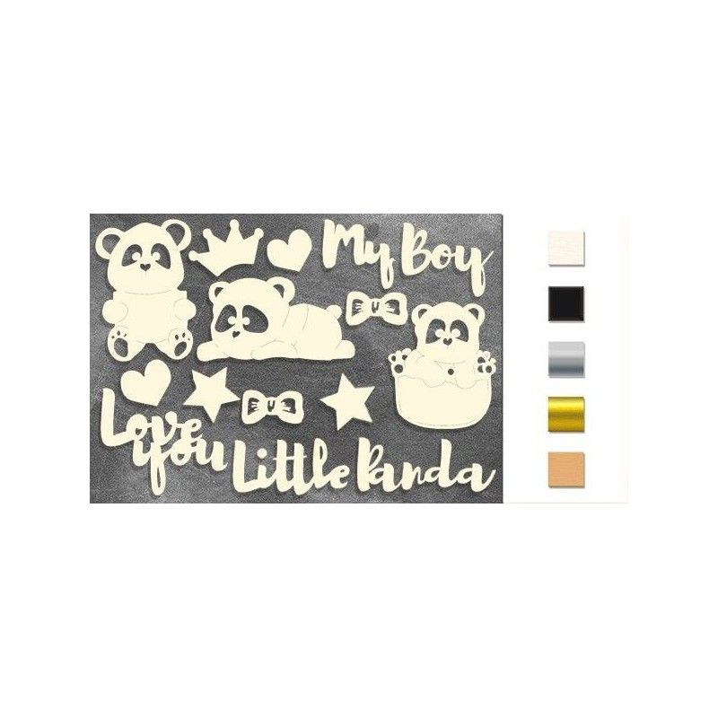 Chipboard My Little Panda Boy 1