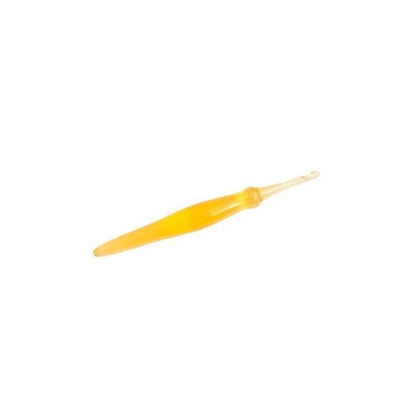 Aguja Para Tejer En Resina Amarillo Oro Tamaño I/5.5 Mm The Hook Nook