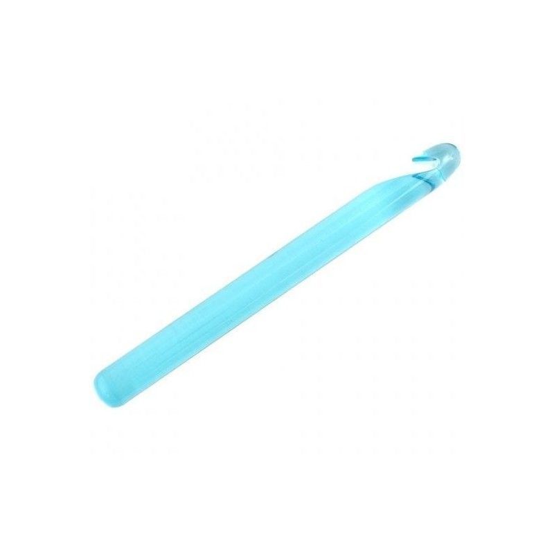 Aguja Para Tejer Jumbo En Resina Turquesa Tamaño 22 Mm Thn