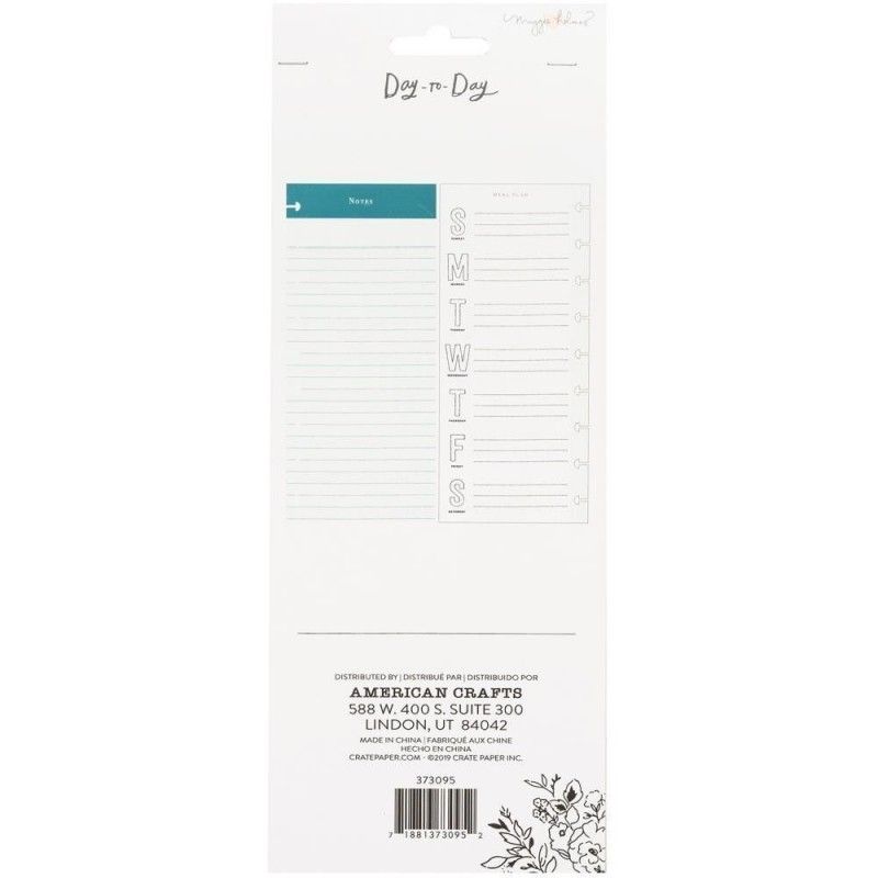 Paquete De Hojas Para Planner Day To Day (60 Pcs)