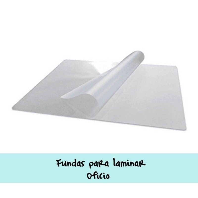 Fundas para laminar tamaño oficio 125 micras, acabado brillante