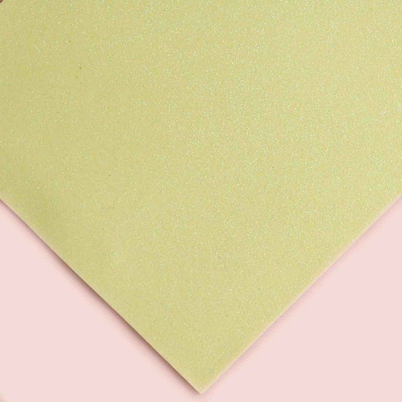 FOAMI CARTA ESCARCHADO AMARILLO PASTEL (10 UNI)
