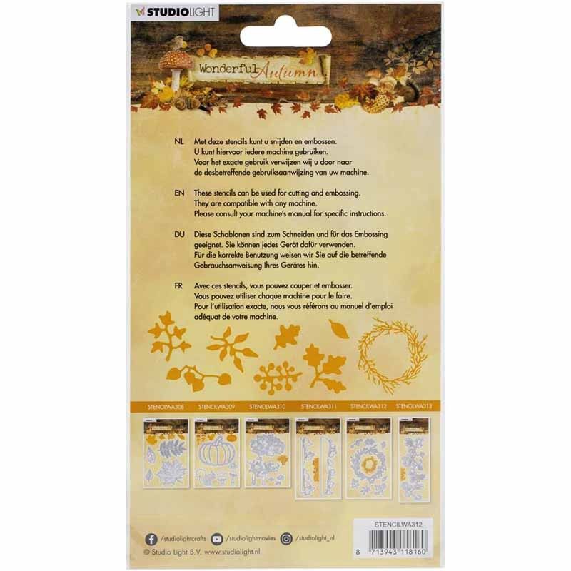 Troquel De Corte Y Embossing Corona De Otoño