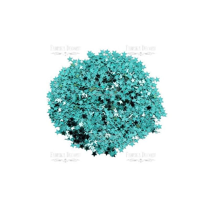 Lentejuelas Mini Estrellas Color Menta Metalizado