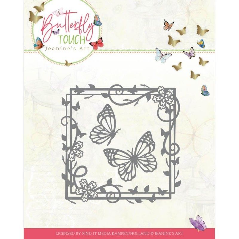 TROQUEL CUADRADO DE MARIPOSA JEANINES ART