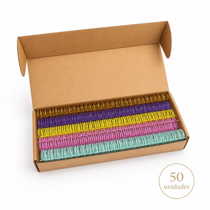 Anillo Metálico de Colores Para Argollar 3/4" (19mm) (50 Pcs)