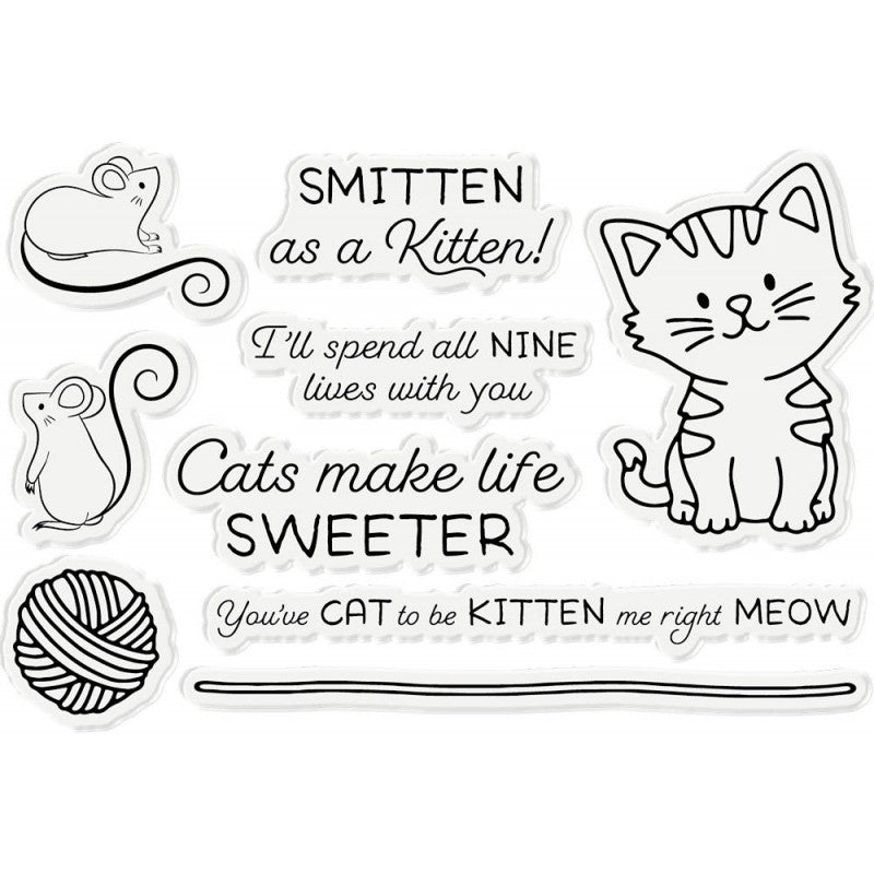 Set De Sello Y Troquel Enamorado Como Un Gatito De Crafters Companion