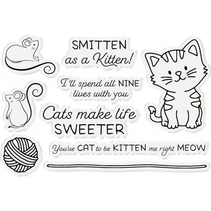 Set De Sello Y Troquel Enamorado Como Un Gatito De Crafters Companion