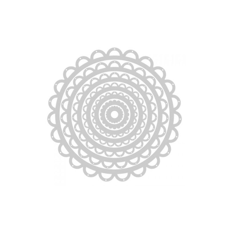 Troquel Framelits Sizzix Circulo Festoneado (7 Pcs)