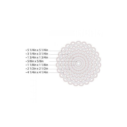 Troquel Framelits Sizzix Circulo Festoneado (7 Pcs)