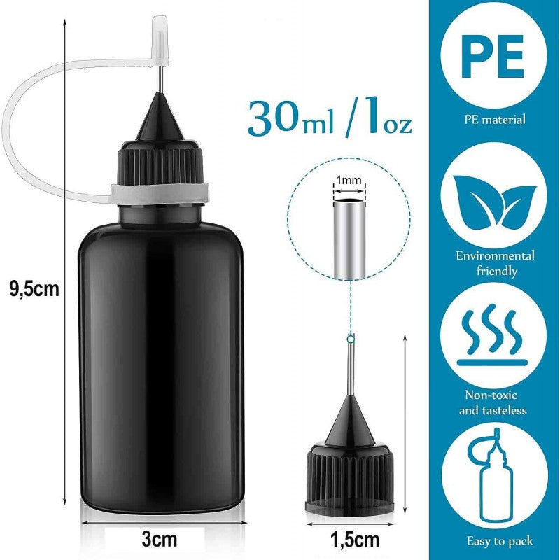 Botella Punta De Precision Negra 1.0 Oz (30 Ml)