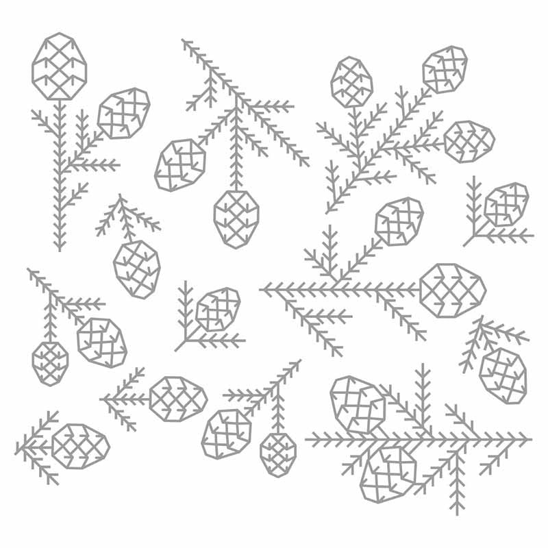 Troquel Thinlits Para Relieve De Pino De Sizzix (13 Piezas)