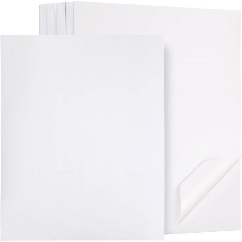 Vinilo Adhesivo Blanco Glossy Imprimible Inkjet (20 Hojas)