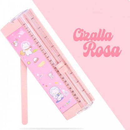 MINI CIZALLA CORTADORA ROSA DE 22CM