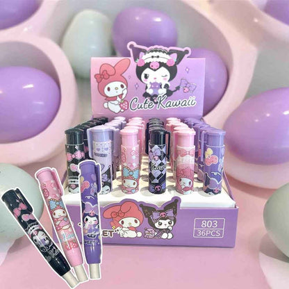 Borrador Retractil Kuromi Morado