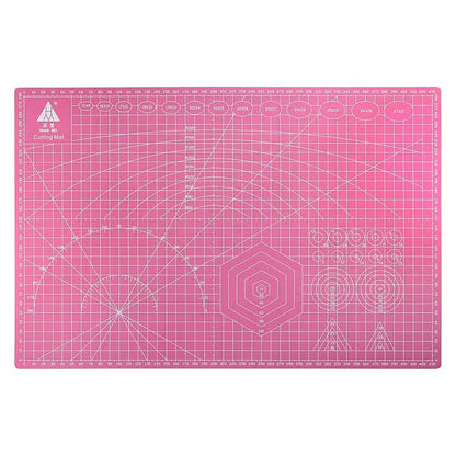 Tapete de corte rosa A3, detalle de cuadrícula