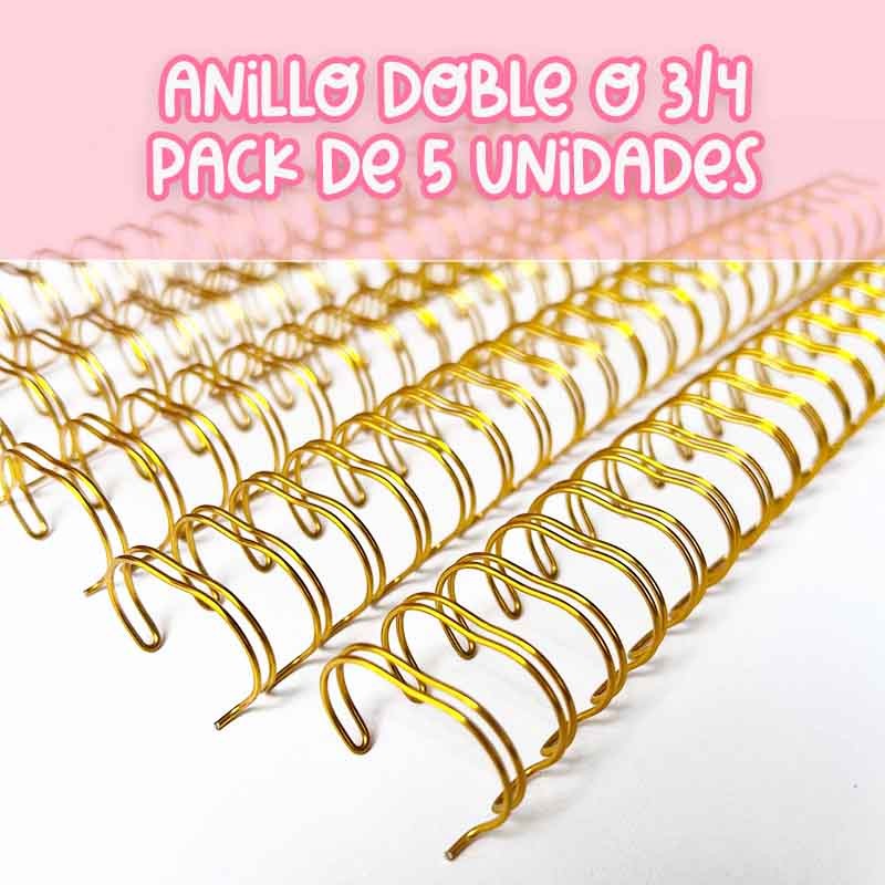 Anillo metálico dorado 3/4" para argollar