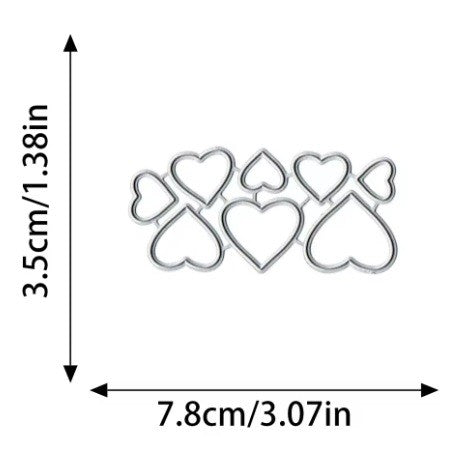 Troquel Pequeños Corazones (8 Pcs)