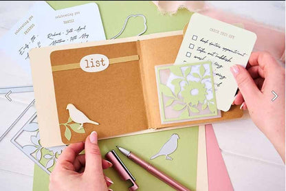 Troquel Thinlits Bolsillo Floral Y Sujetapapeles Eileen Hull Sizzix (10 Pcs)