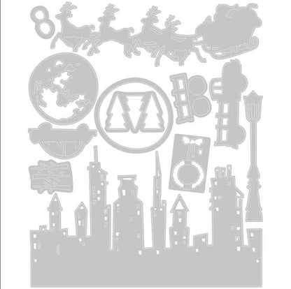 Troquel Thinlits Navidad Magica Tim Holtz Sizzix (12 Pcs)