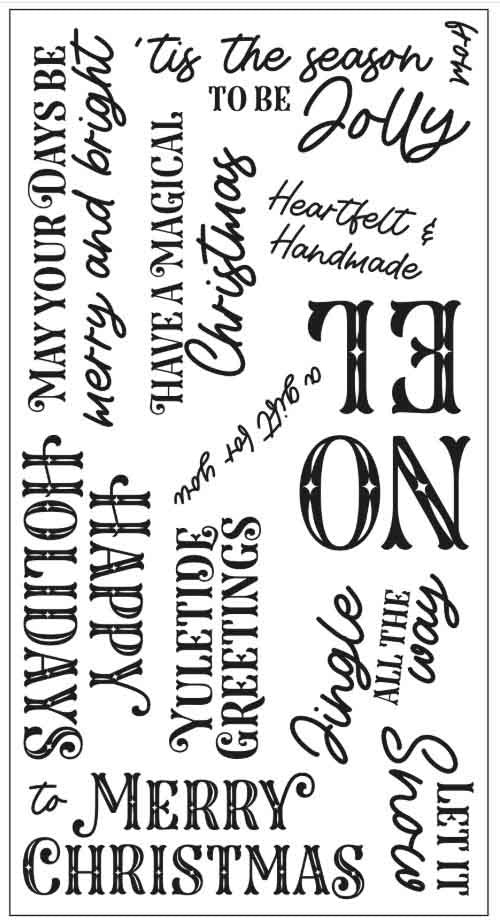 Sellos Felicitacion Navideña Sizzix (13 Pcs)