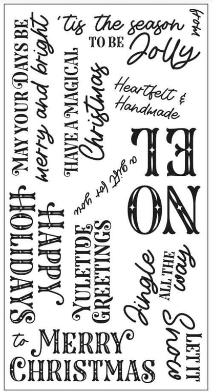 Sellos Felicitacion Navideña Sizzix (13 Pcs)