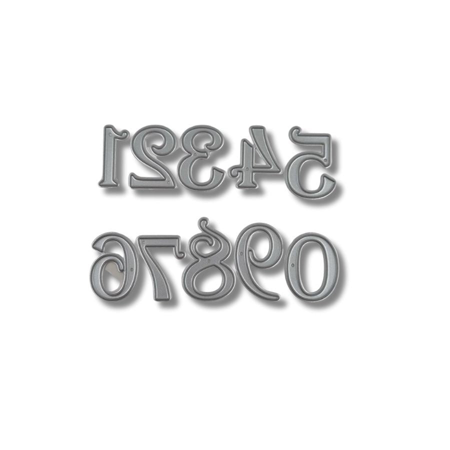 SET DE TROQUELES NUMEROS CURSIVA  (10 PCS)