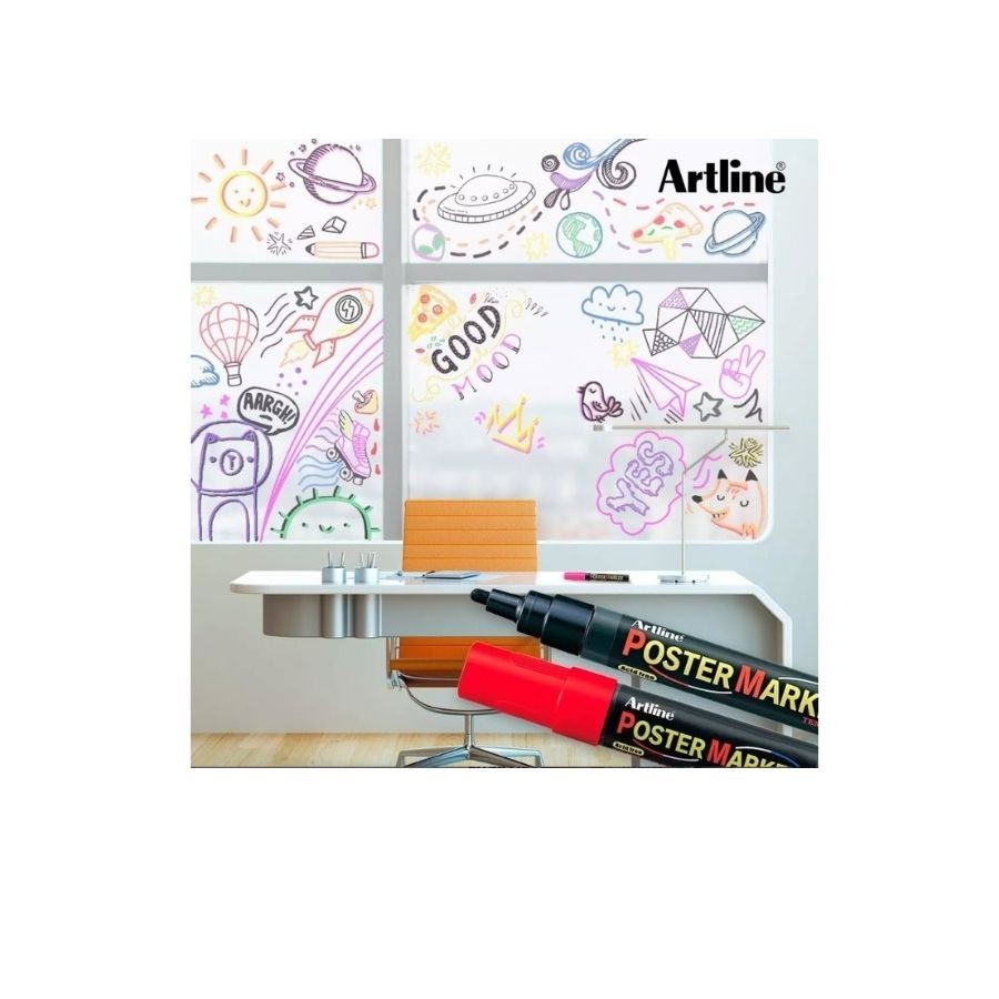Marcador De Tempera Poster Marker 6Mm Negro Epp-6