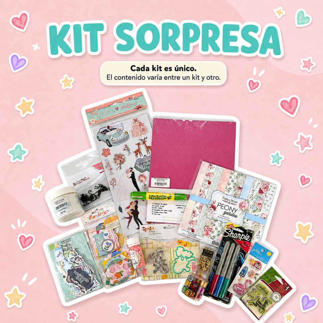 🎁 Kit Sorpresa Vainilla — 15 productos crafts variados