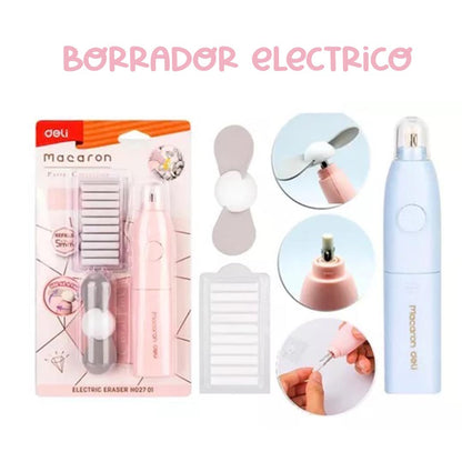 Borrador Eléctrico Deli Macaron Rosa