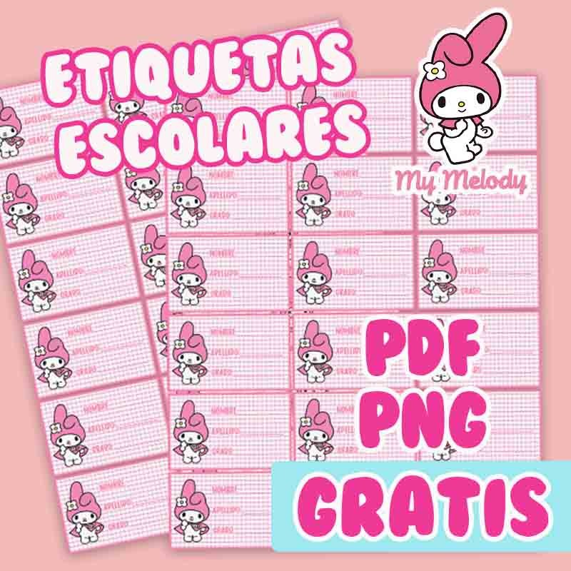 Etiquetas Escolares My Melody