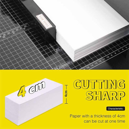 GUILLOTINA SEMI INDUSTRIAL PARA PAPEL A3 NEGRA (45 cm x 45 cm)