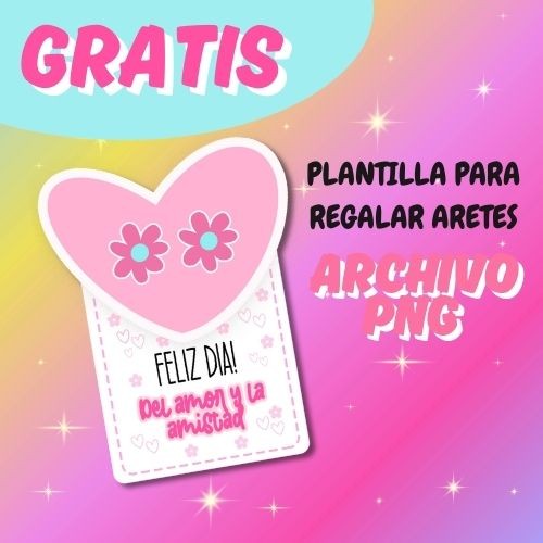 PLANTILLA PARA ARETES AMOR Y AMISTAD (ARCHIVO DIGITAL)