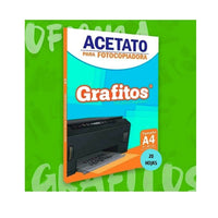 Acetato Transparente Grafitos A4 Imprimible en Láser (20 Hojas)