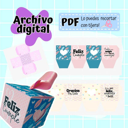 Cajita De Regalo Feliz Dia, Feliz Cumple