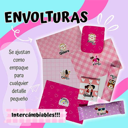 Tarjetas Y Envoltorios Para Amor Y Amistad