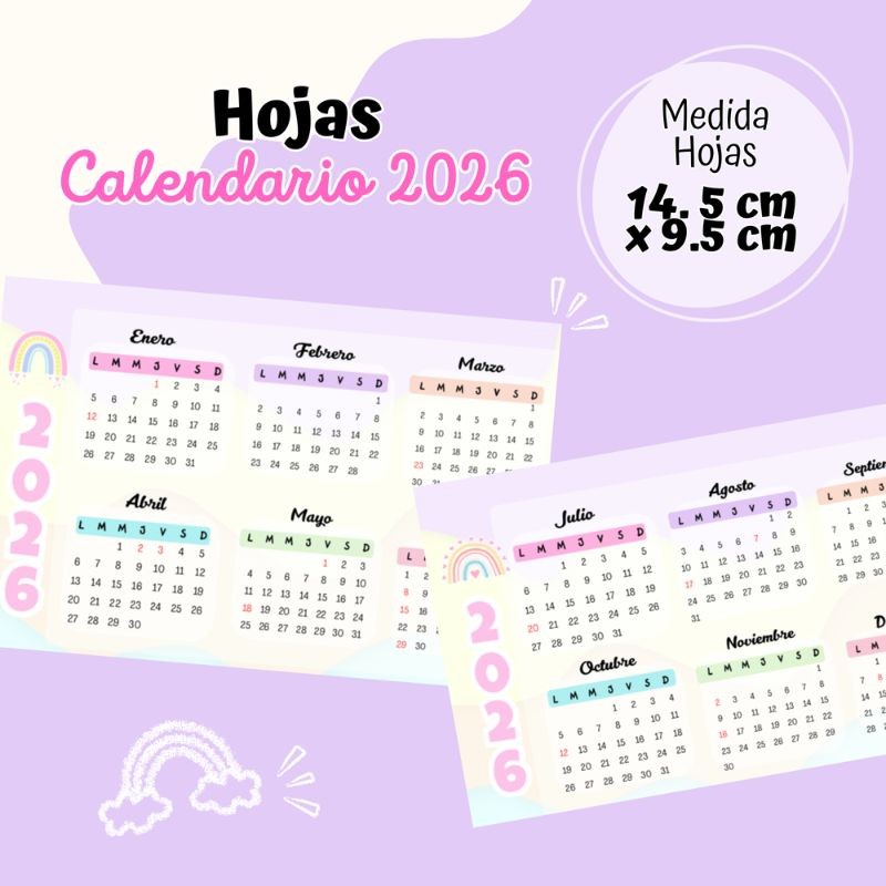 Archivo Digital Calendario Arco Iris 2026