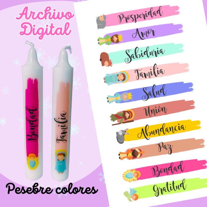 Mega Pack De 50 Plantillas De Etiquetas Para Velas