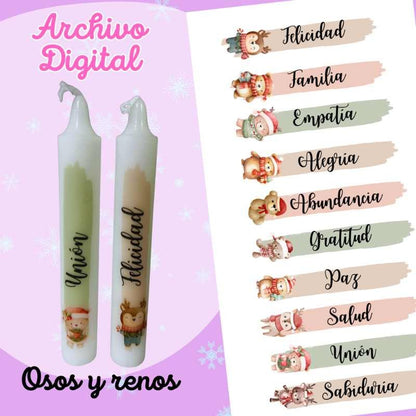 Mega Pack De 50 Plantillas De Etiquetas Para Velas