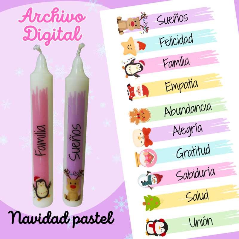 Mega Pack De 50 Plantillas De Etiquetas Para Velas
