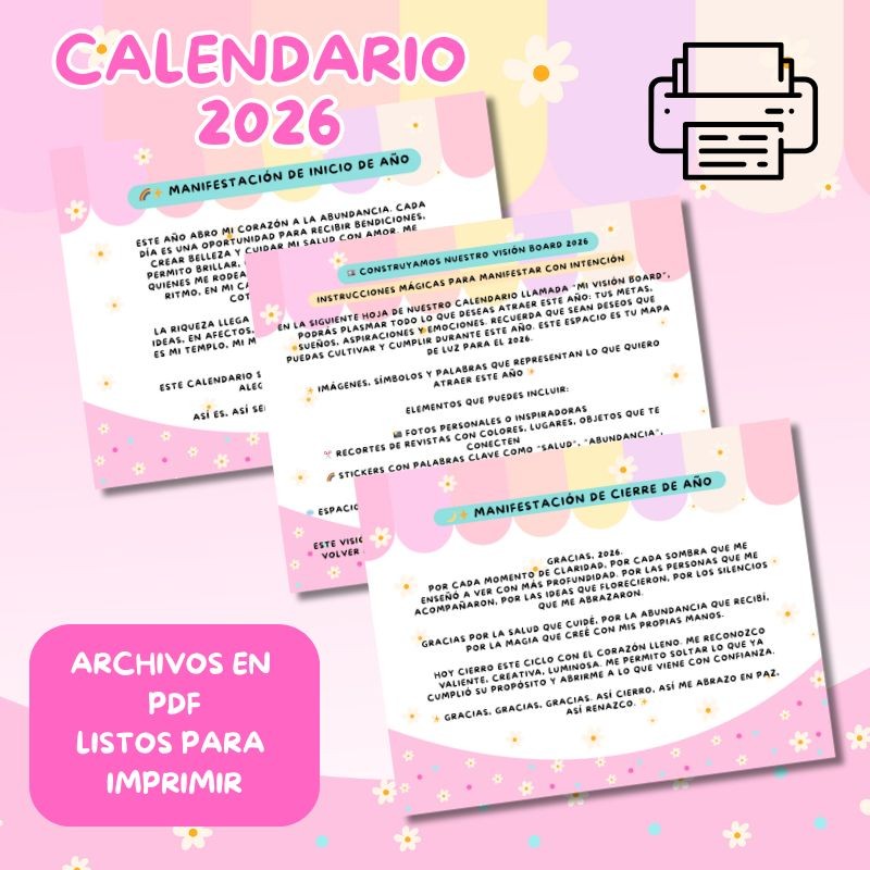 Archivo Digital Calendario 2026 + Tutorial