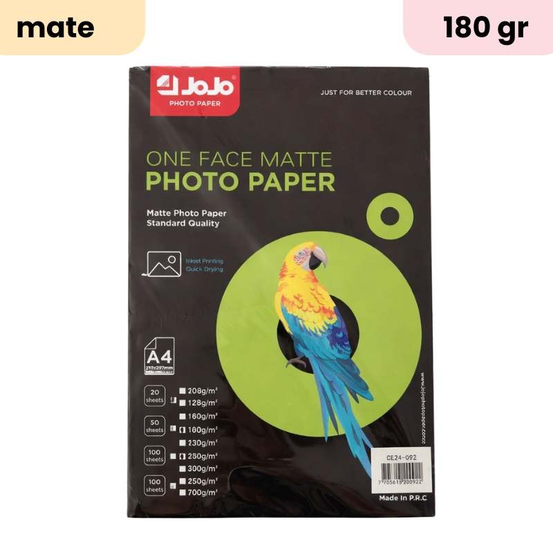 Papel Fotografico Mate 180 Gr (20 Hojas)
