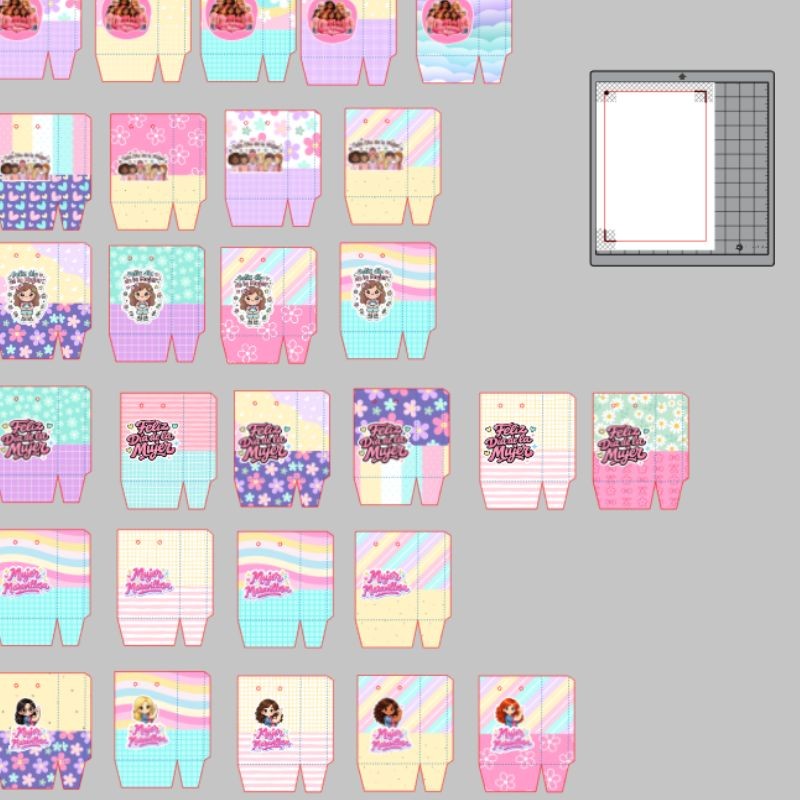 Bolsas de Regalo Día de la Mujer | +20 Diseños | Archivo Silhouette y PDF